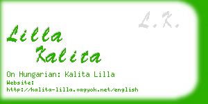 lilla kalita business card